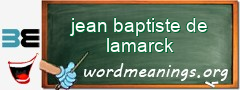 WordMeaning blackboard for jean baptiste de lamarck